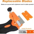 thumbnail image 2 of 3 Pack Double Edge Razor Blade Scraper Set with 20 Pcs Replacement Scraper Blades, Multi-Purpose Scraper Cleaning Tool for Scraping Labels, Decals, Stickers, Paint from Glass, Stovetop, Subfloor, 2 of 6