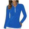 thumbnail image 2 of SwiftWear Women's Shirts Long Sleeve Quarter Zip Quick Dry Workout Tops Hiking Athletic ShirtsGolf Running Pullover S, 2 of 5