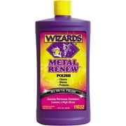 Wizards Metal Renew Metal Polish Cream & High Gloss Stainless Steel Cleaner, 8 fl oz