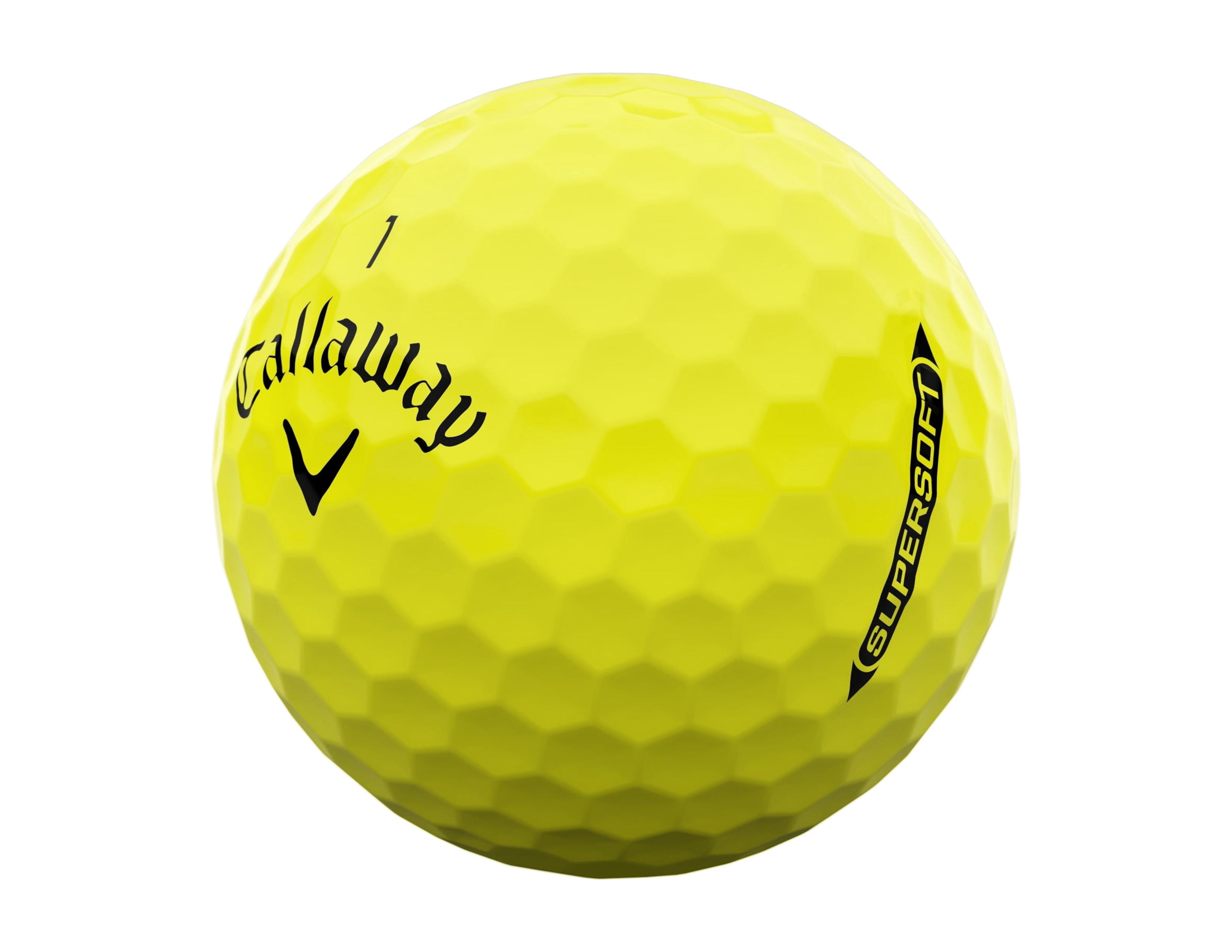 (2 pack) Callaway SuperSoft 2025 Golf Balls 12pk, Yellow