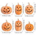 thumbnail image 3 of Light Up Pumpkin Resin Jack O' Lantern with Flameless Candle, Fall Decor, Halloween Decorations, Outdoor Indoor Autumn Decoration for Table Centerpieces Porch Room Front Door Mantel, 3 of 11