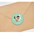 thumbnail image 4 of Darling Souvenir Round 45 Pcs Heart Custom Photo Labels Save The Date Stickers Personalized Bride Groom Names And Date Envelope Seals - Mint, 4 of 4