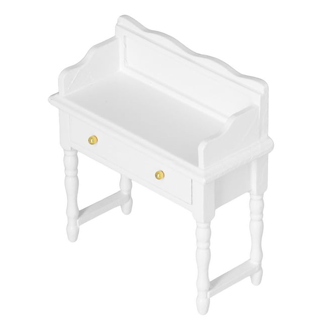 Muebles para casa de muñecas, escritorio para casa de muñecas 1:12, accesorios vívidos para casa de muñecas, escritorio en miniatura, diseño fácil de usar