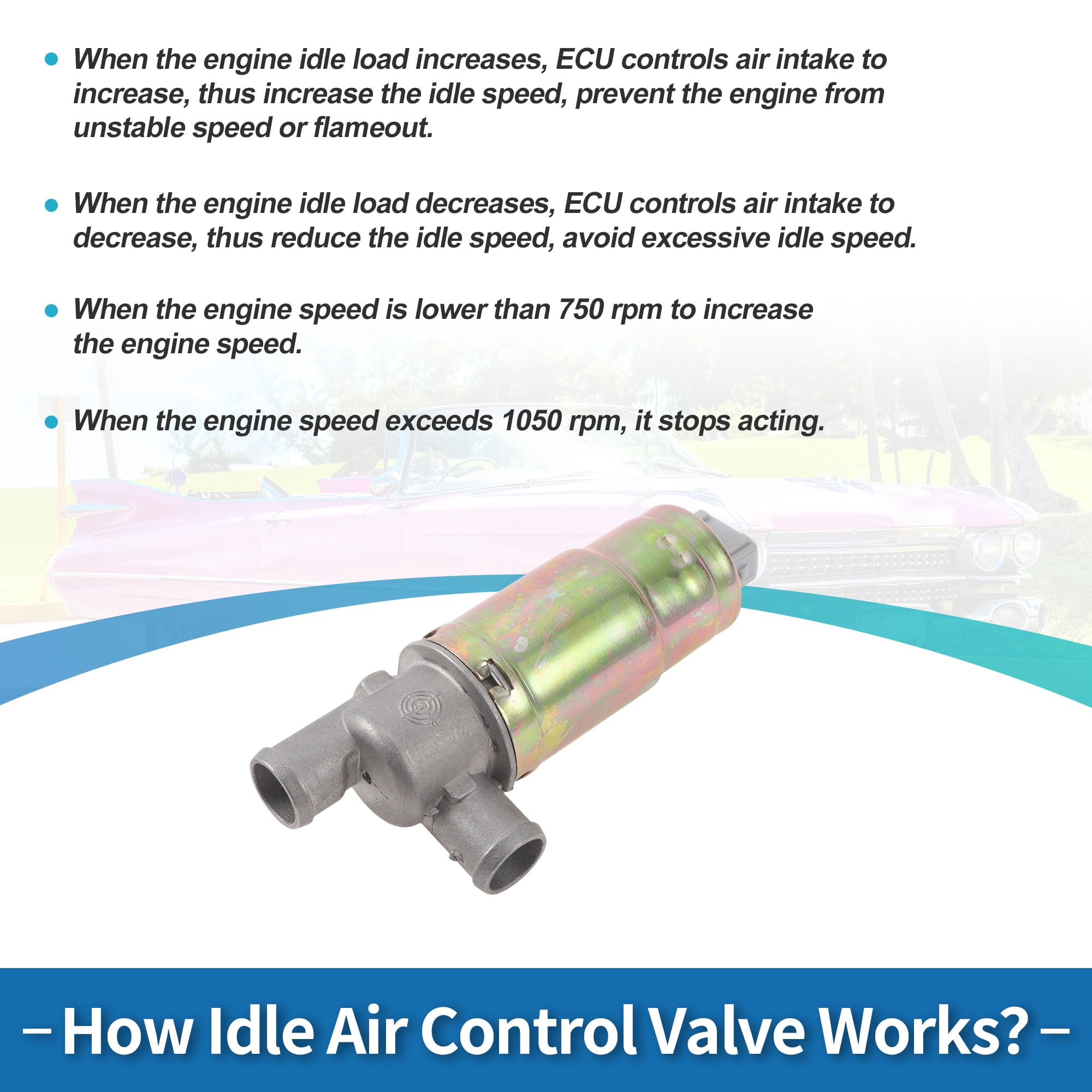 Unique Bargains Car Idle Air Control Valve for VW Golf 1985-1992 No.280140505 IACV Idle Motor Idle Air Control Valve