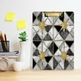 thumbnail image 6 of GZHJMY Abstract Geometric Modern Marble Acrylic Clipboard Letter Size 9" x 12.5" Decorative Clipboard with Low Profile Gold Metal Clip for Office School Student Women Whiteboard Clipboards, 6 of 7