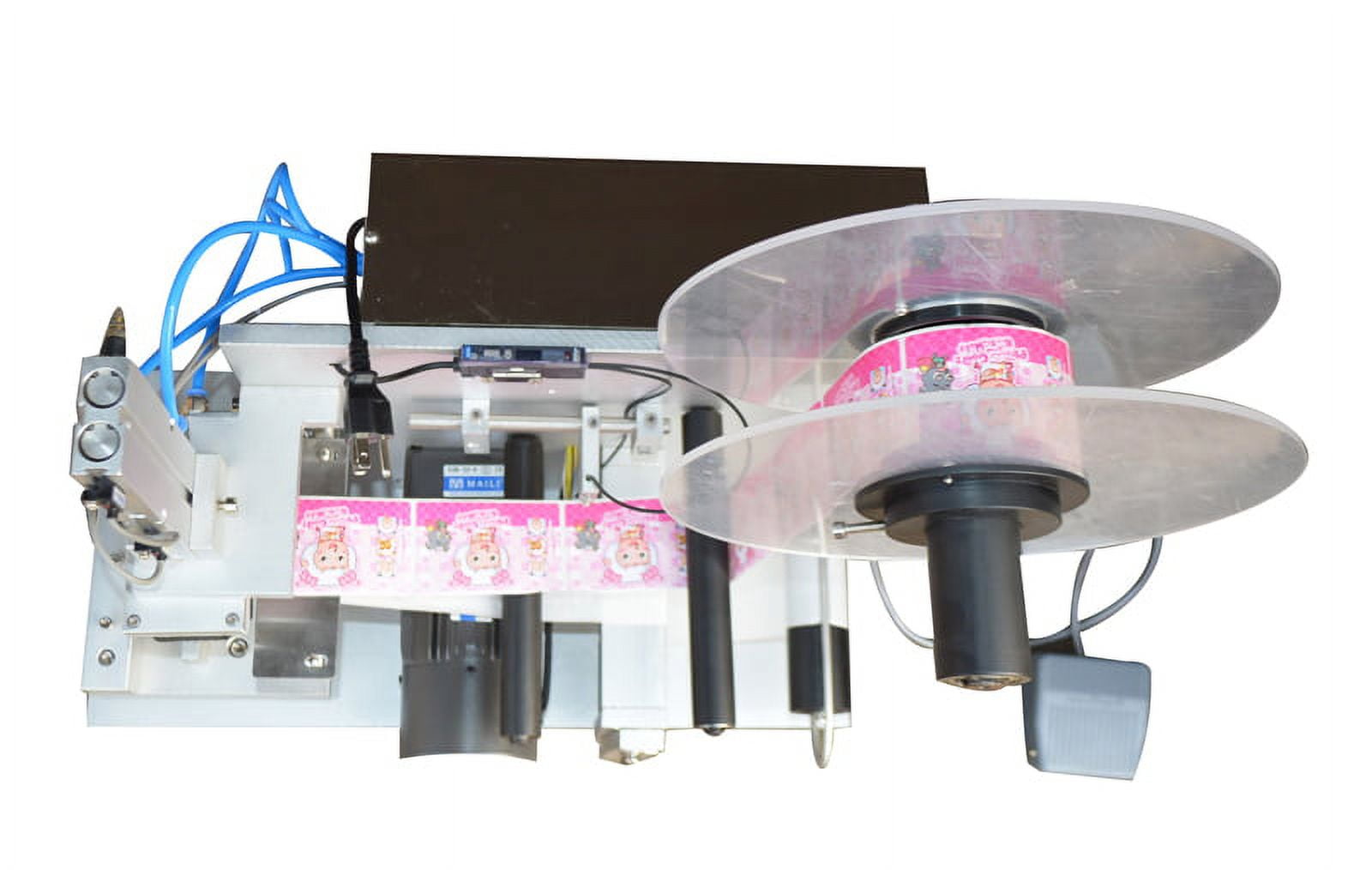 INTSUPERMAI Semi-Auto Plane Labeling Machine Adjustable Flat Surface Labeler Label Applicator Machine