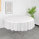 thumbnail image 1 of Nvzi 5pcs White 83.85 Inch Disposable Plastic Tablecloths Round Table Cloth Plastic Table Cover for Parties, 1 of 5