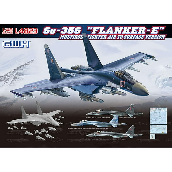 Great Wall Hobby L4823 1/48 Russian Su-35S "Flanker-E" Multirole Fighter Air To Surface Version - Scale Model Kit