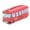 Red, variant on Lksixu Cute Pencil Case, Large Capacity Canvas Bus Pencil Pouch with Zipper, Creative Vehicle Shape Stationery Organizer Portable Pencil Storage Bag Office Supplies