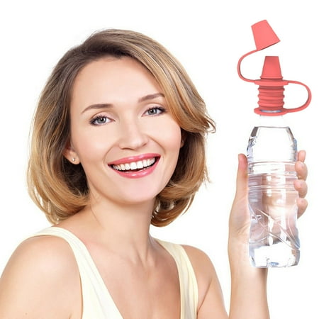 Spill-Proof Water Bottle Replacement Cap with Suction Nozzle Leakproof Lid for Kitchen Oil Jugs and Beverage Containers Universal Fit for Standard Bottle Openings Durable Plastic Construction