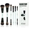thumbnail image 1 of Juego de brochas de maquillaje Jessup T501, 6 piezas, fibra vegana de doble cara, 1 of 8