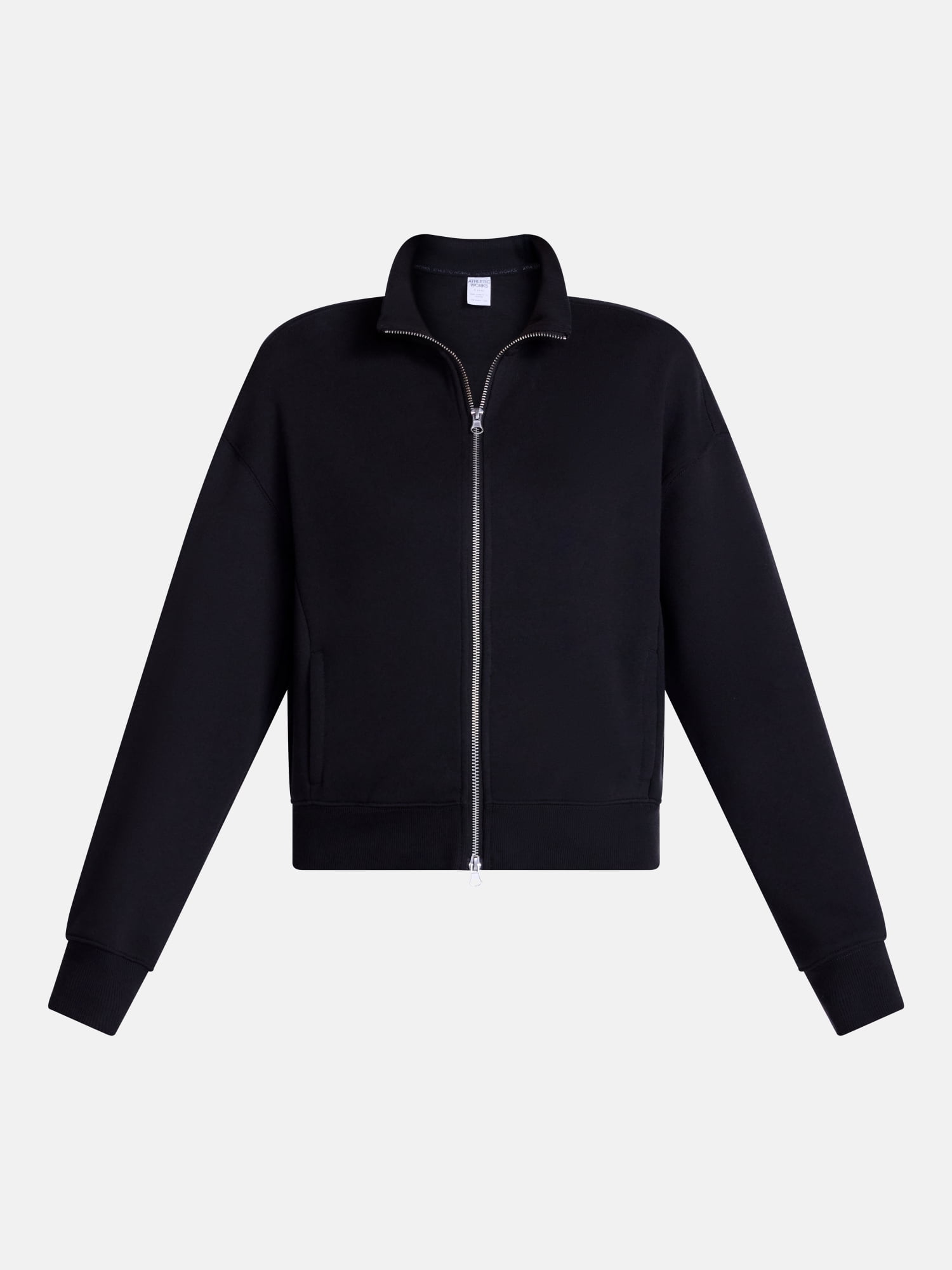 Athletic Works Women's Cropped Fleece Bomber Jacket with Long Sleeves, Sizes XS-XXL