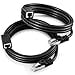 thumbnail image 3 of Ethernet Extension Cable, Cat 6 Ethernet Cable Extender, Internet Cable with Shielded RJ45 Male-to-Female Connector, LAN Cable Extension for Patch Networks, Black (6 Feet, 2 Pack), 3 of 4