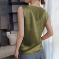 thumbnail image 4 of Kovlvoll Camisole Tops for Women Satin V Neck Casual Sleeveless Dressy Casual Blouses Summer Basic Tank Shirts, 4 of 4