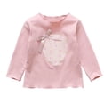 thumbnail image 3 of Rvasteizo Shirts for Girls Crew Neck Allover Printed Long Sleeve Casual Layering T Shirt for Girls 2-10Years, 3 of 5