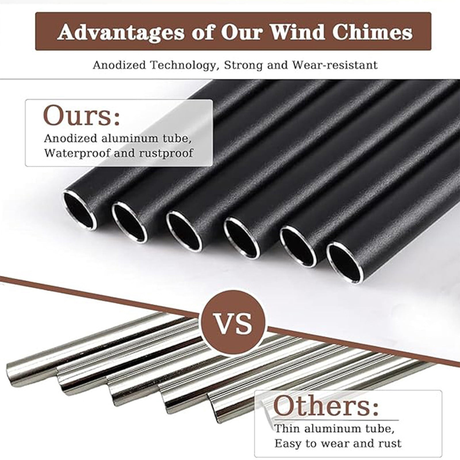Tikeitoo Memorial Wind Chimes for Outside, Sympathy Gift for Loss of Loved One Mom Dad, Ideal for Funeral, Remembrance & Bereavement, Outdoor Use