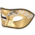 thumbnail image 2 of Miangastore Dance Party Performance Eye Mask Golden Plastic Half Face 1Pack, 2 of 8