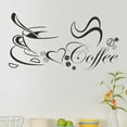thumbnail image 3 of Coffee Cup Pattern Distinctive Wall Sticker, 2Pcs Wall Decoration, For Kitchen Living Room, 3 of 8