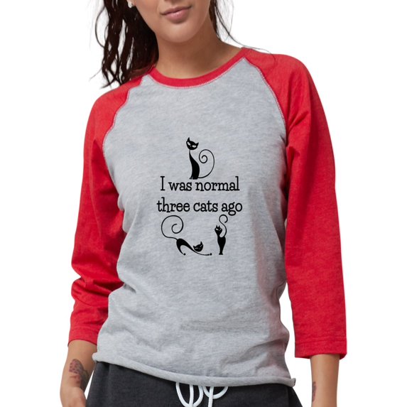 CafePress - Three Cats Ago Humorous Long Sleeve T Shirt - Womens Baseball Tee