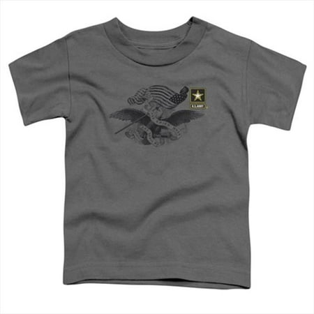 

Army-Left Chest - Short Sleeve Toddler Tee Charcoal - Small 2T