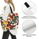 thumbnail image 3 of Balery Retro Floral Butterfly Bolsa Tote Estilo Estético con Cremalleras, Bolsa de Hombro, Bolsa de Compras Grande y Plegable, 3 of 8