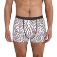 thumbnail image 2 of Goofa Lavender Flowers Printed Men's Boxer Briefs Underwear, Moisture-Wicking Underwear, Trunk,Soft and Breathable Cotton Underwear-X-Large, 2 of 9