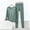 Green, variant on Gifts Dianli PJs Loungewear Round Neck Long Sleeve Pajama Set Elastic Waist Long Pants Solid Color Soft Breathable Comfortable Homewear Nightwear Sleepwear