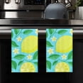 thumbnail image 4 of Eveokoki Kitchen Dish Towel 16 x 24 Inch Fruit And Floral Dishcloth Watercolor Fruit Decorative Hand Drying Tea Towel for Cooking Baking Cleaning Wipes, Set of 2, 4 of 5