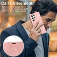 thumbnail image 5 of TECH CIRCLE Samsung S22 Ultra Wallet Case, RFID Blocking Credit Card Holder PU Leather Magnetic Flip Stand Case for Samsung Galaxy S22 Ultra,Pink, 5 of 10