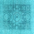 thumbnail image 1 of Ahgly Company Indoor Square Abstract Light Blue Modern Area Rugs, 5' Square, 1 of 4