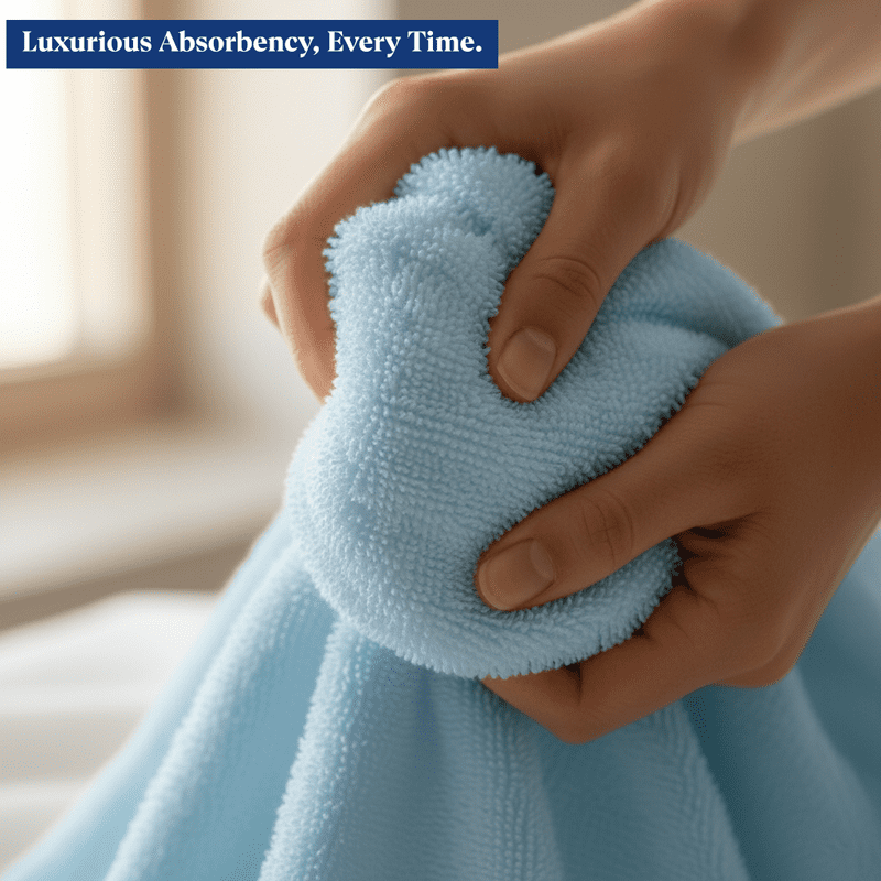SKY BEDDINGS Premium 4-Piece Bath Towel Set - 600 GSM 100% Cotton, Soft, Lightweight & Highly Absorbent Towels for Bathroom, Perfect for Daily Uses - 27 x 54 Inches - Sky Blue