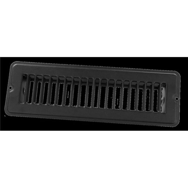 2 x 10 in. Metal Dampered Floor Register, Black