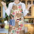 thumbnail image 6 of Pomeranian Dogs and Pioneer Flower Apron-Garden Aprons for Women with Pockets-Cotton Linen Waterproof Kitchen Cooking Gardening Aprons Adjustable for Kitchen,Cooking,BBQ and Salon 33x27 Inch, 6 of 7