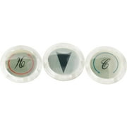 2 PK, Home Impressions A663008CP-JPF1-Home Impressions Acrylic Faucet Index Replacement Handle Button