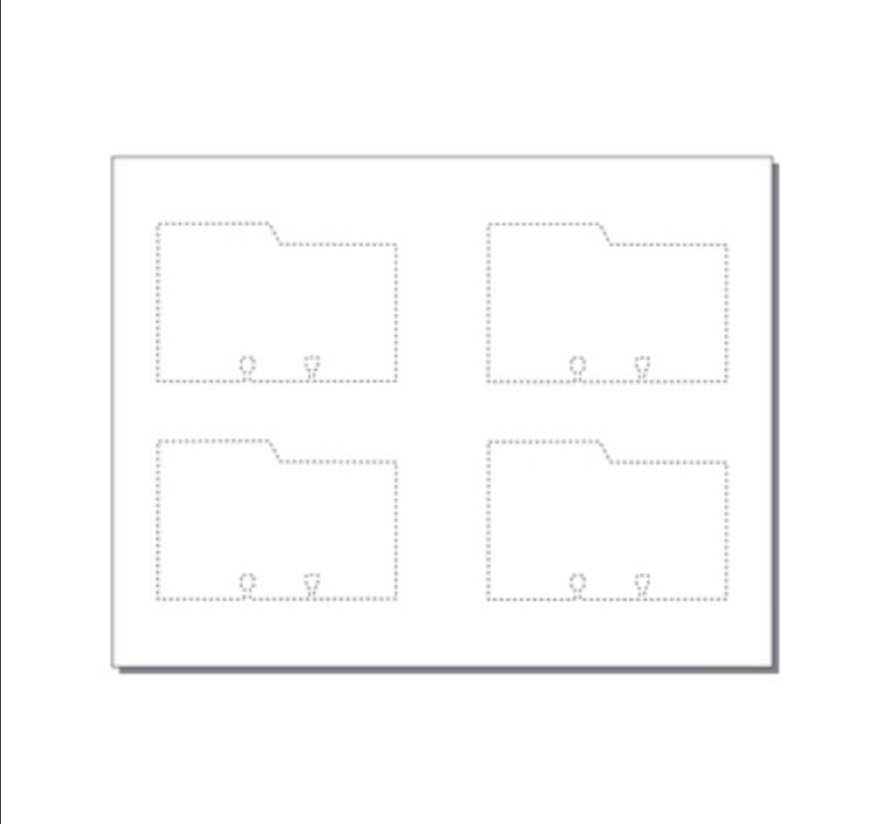 Rotary File Cards (25/8"x 4" w L Tab), 4UP on 8.5"x 11" Vlm Cover