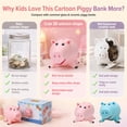 thumbnail image 2 of PHOCAS Unbreakable Blue Piggy Bank - Cute Plastic Coin Bank , Compact Money Saving Jar for Girls & Boys, Perfect Birthday Christmas Gift for Toddlers, 2 of 7