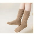 thumbnail image 4 of Kids Slouchy Ribbed Cotton Socks – Midway Between Crew and Knee High Socks for Girls (Ages 4-12, Pack of 4 Colors), 4 of 7