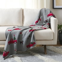 SAFAVIEH Dasher Throw, 50" x 60", Grey/Red