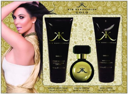 kim kardashian gold perfume gift set