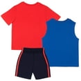 thumbnail image 3 of Marvel Spidey and His Amazing Friends 3 Piece Boys Short Set Spider-Man Short Sleeve Shirt Tank Top and Shorts Set 3 Pack Bundle Set Kids Toddlers Spider-Man Boys Clothes (Size 3T-8), 3 of 12
