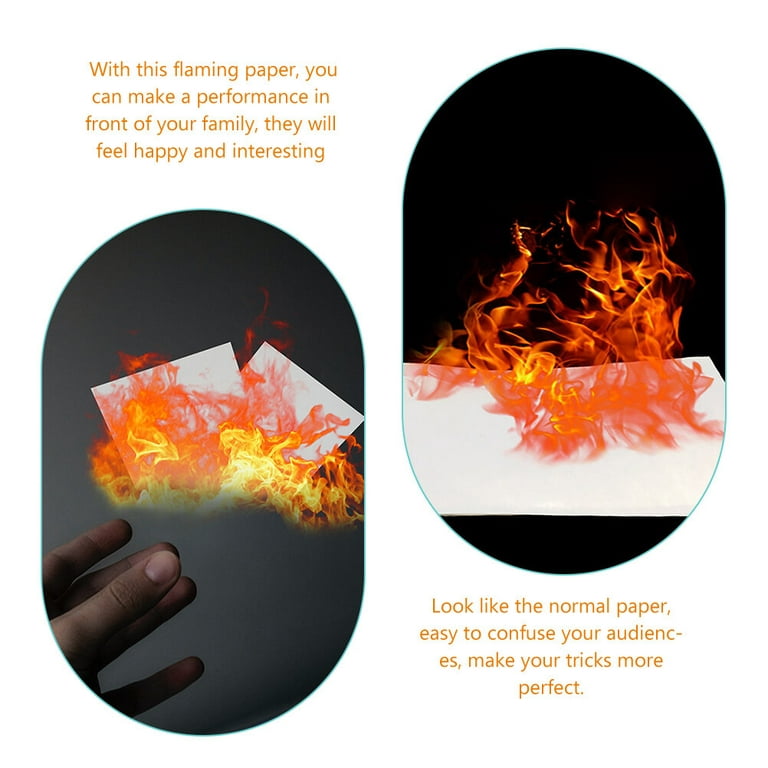 Ostrifin 10PCS 20*10cm Fire Paper Flash Flame Paper Fire Paper Magic Props  Effect Shock