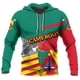 thumbnail image 3 of Sudadera con capucha y cremallera con el emblema nacional del país africano y la bandera de Camerún para hombre, ropa informal deportiva para niño, 3 of 5
