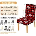 thumbnail image 3 of Christmas Snowflakes Dining Chair Covers Set of 6, Red Buffalo Plaid Merry Xmas Parsons Chair slipcovers, Kitchen Winter Holiday Decor Chair Seat Cover Protectors(Red Plaid,6 Pack), 3 of 6