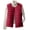 Burgundy-XXL, variant on Women's Down Vest Lightweight Collarless Outdoor Down Short Jacket Sleeveless Button Warm Quilted Jacket