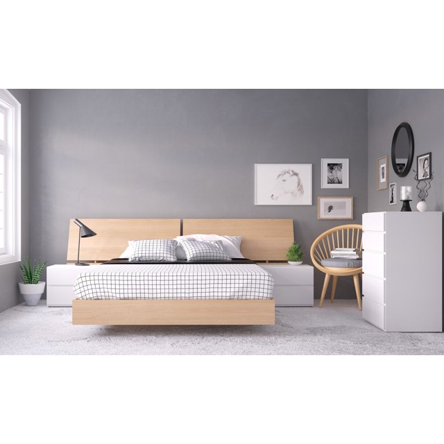 Nexera 5-Piece Bedroom Set With Bed Frame, Beige, Queen
