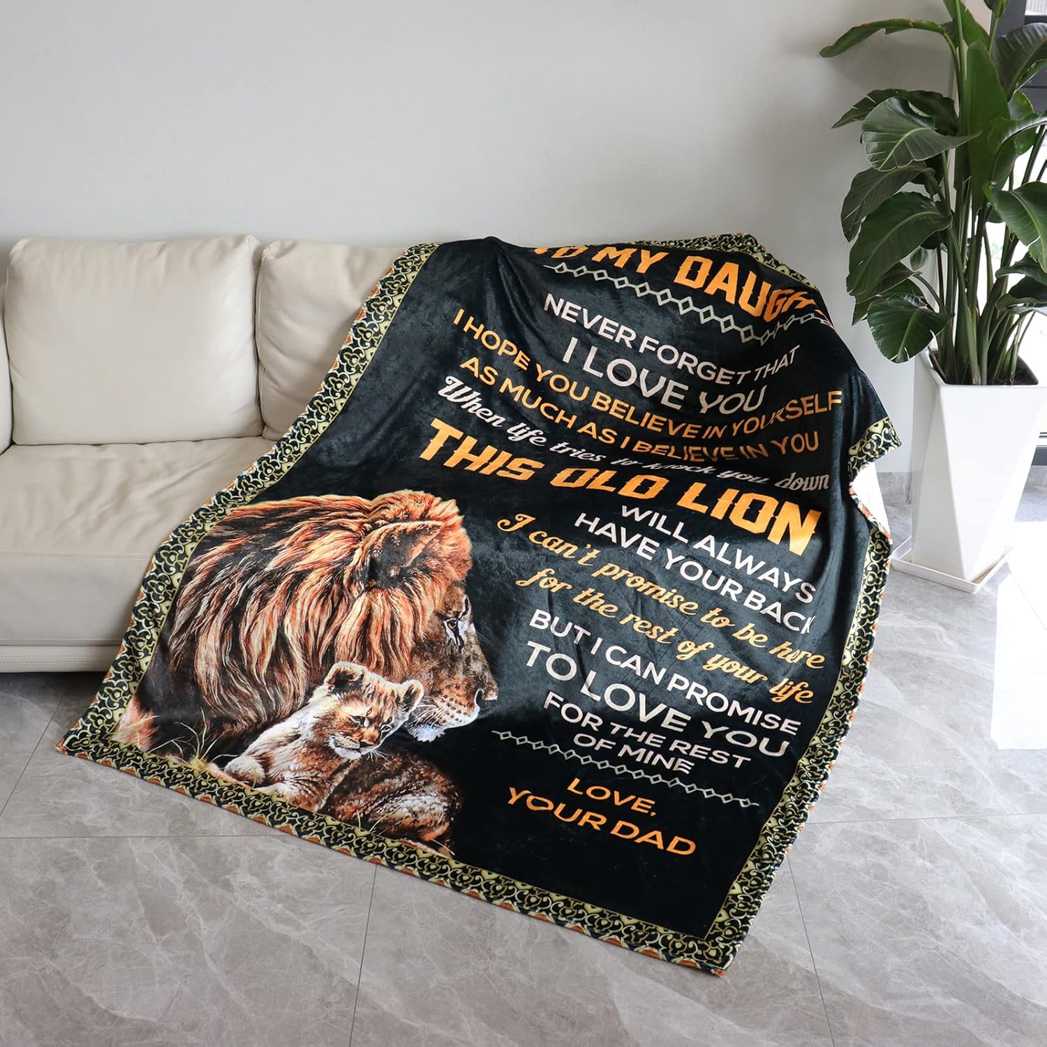 Birthday Gifts for Daughter, to My Daughter Gifts from Dad, Christmas Mothers Day Best Gifts for Daughter Blanket 50"x60"