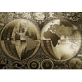thumbnail image 2 of World Map Old Paper Wall Mural by Wallmonkeys Peel and Stick Graphic (48 in W x 34 in H) WM74506, 2 of 4