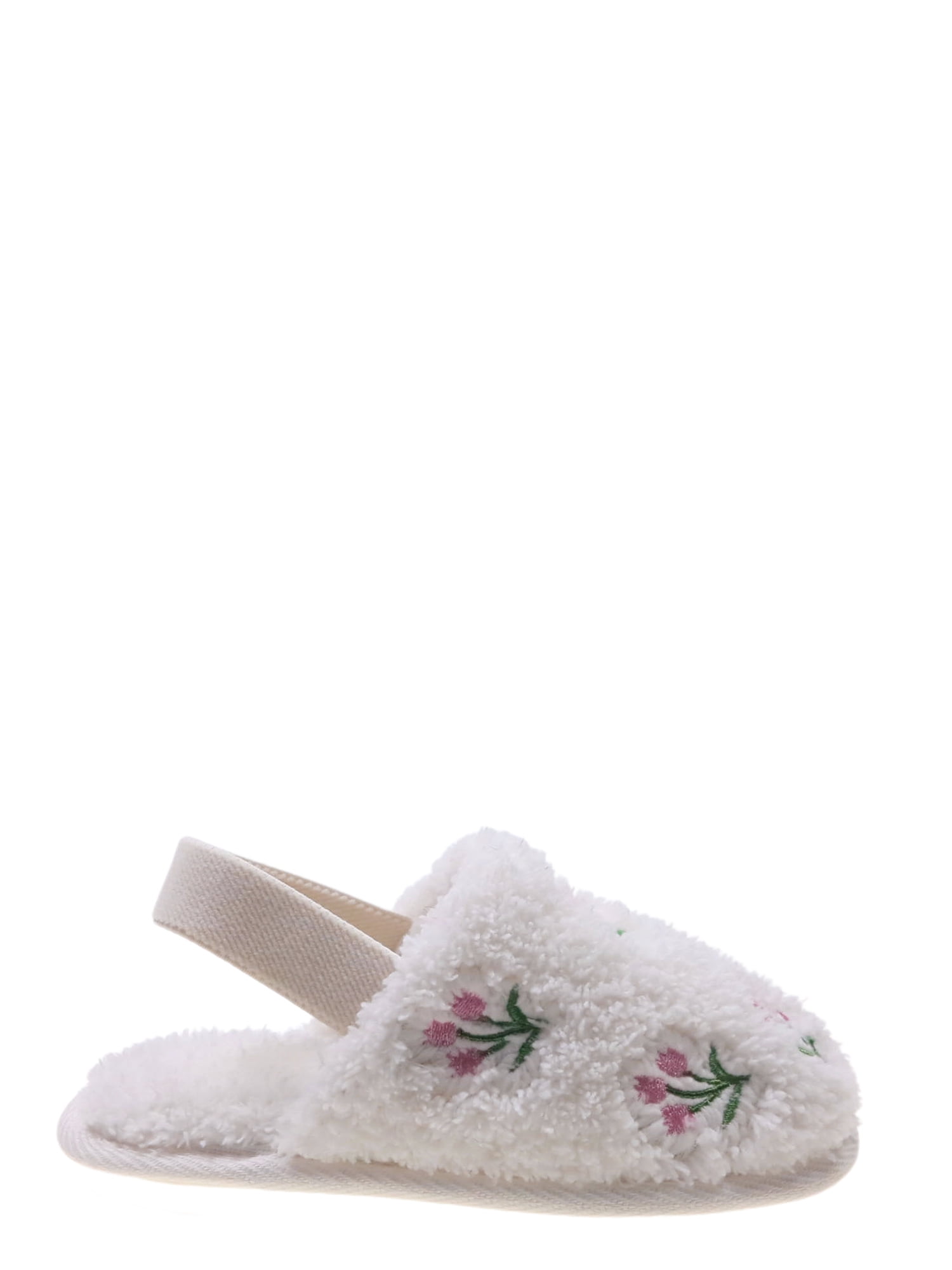 Wonder Nation Toddler Girls Scuff Flower Slippers