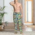 thumbnail image 5 of Vsdgher Hawaiian Style Print Mens Pajama Pants Sleep & Lounge Pants, PJ Bottoms With elastic waistb and Pockets, 5 of 5