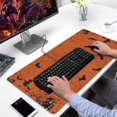 thumbnail image 2 of Long Mouse Pads for Desk,Halloween Spider Web and Bats Desk Mats on Top Of Desks, Desk Mouse Pad Extra Large with 3mm Non-Slip Base and Stitched Edge for Gaming,Office,Work,Home 31.5x15.7in, 2 of 5